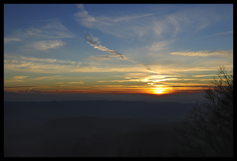 Sonnenuntergang auf der Lägern